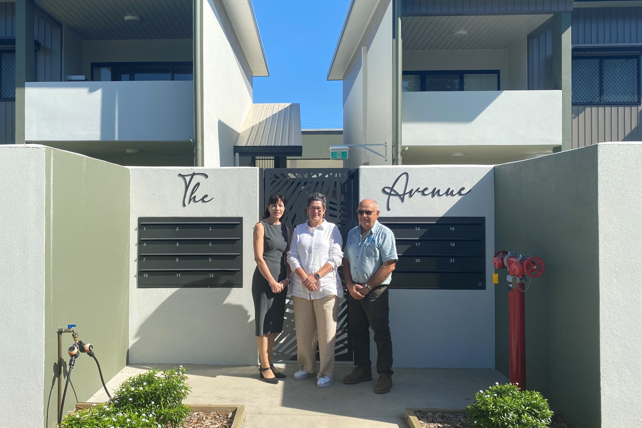 Mayor Teresa Milwood with Leanne and Allan Sultana at The Avenue. Picture: Cassowary Coast Regional Council